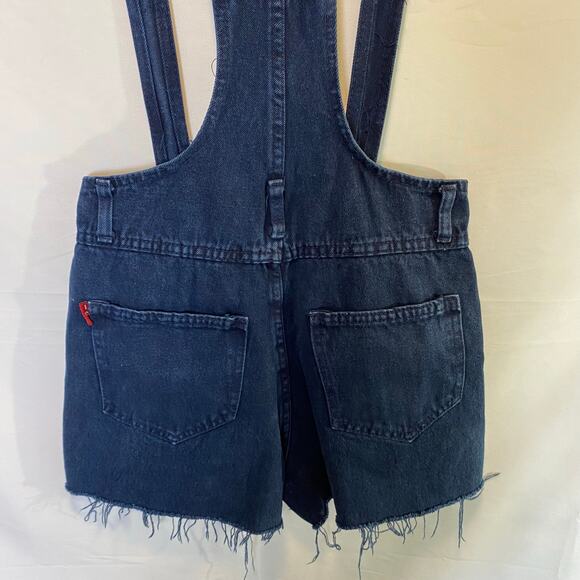 L.e.i Women's Vintage Y2K‎ 90's Suspender Overalls Cutoff Denim Romper - Picture 5 of 11